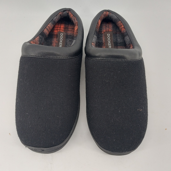 Dockers Black Slippers with Plaid Interior Size 9 - Picture 5 of 8